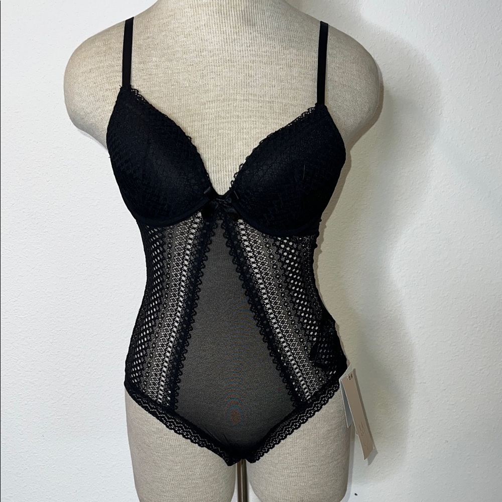 H&M Sheer Lace Bodysuit